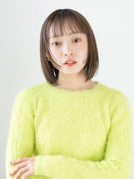 札幌/髪質改善/ハイトーンカラー×切りっぱなしショートボブ