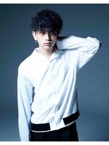 ゴールド 大阪 梅田店(GOALD)&nbsp;無造作ヘアスパイラルパーマ刈り上げマッシュ黒髪パーマ