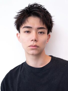 メゾンバイハバナ(maison by HAVANA) メンズスパイキーショートツーブロックブルーブラック