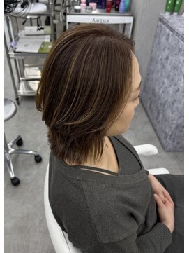 ロエ 元町店(Loe) 【脱白髪染めハイライト】春にぴったりなグレージュ