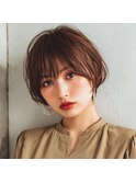 大人可愛い前髪ありマッシュショート