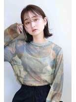 ムウ 難波(MOU)&nbsp;ボブクールショート前髪イメチェンピンクベージュ30代40代50代