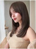 Say.レイヤーミディアム韓国レイヤーシャギーカット顔周りカット