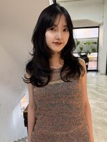 アクシス 栄店(`AXIS)&nbsp;馬渕ワンホンレイヤー/ミルクティーブロンド/ダークブルー/栄