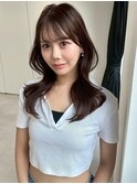 くびれロング 顔まわりレイヤー 透明感ヘア