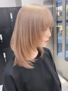 ベレーザ 川越(Beleza) 7334_ミルクティーベージュハイトーンカラーレイヤーボブ
