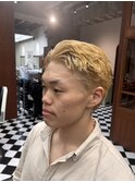 リバースセンターパートニュアンスパーマニュアンスウルフダウY