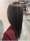 コントラストハイライト×ホワイトグレージュ