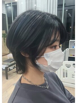 リアンシエル(LienCiel) ★春のウルフショート★ネイビーハイライトを添えて~