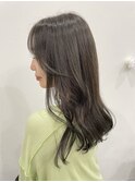 20代 30代 顔まわりレイヤーグレーベージュ
