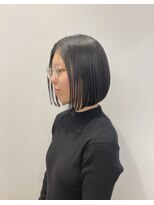 モリオフロムロンドン 松戸店(Morio from London)&nbsp;【松戸 藤原】前下がりボブ黒髪　前髪無し