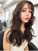 【Blanc】レイヤーロング＿グレージュカラー＿ウェーブロング