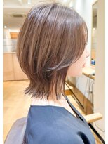 ルエ(rue)&nbsp;＊レイヤーカットオリーブベージュウェットヘアボブウルフカット