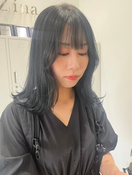 ジーナ セントラル銀座(Zina) ダブルカラー＊暗髪＊ネイビーブラック【ZinaCENTRAL】