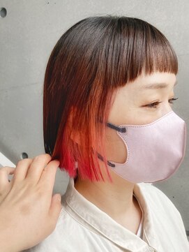 トト 船橋店(toto.) 黒髪/グレーベージュ/レイヤーロング/前髪パーマ[西船橋/津田沼]