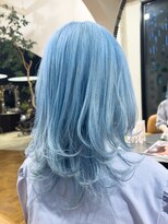 オブヘアーギンザ(Of HAIR GINZA) ペールブルー☆透明感溢れる水色カラー