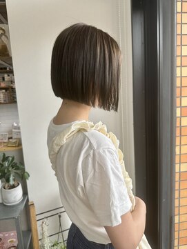 コポル(Copol) ぱつっとボブ×シルクオイルカラー×オリーブベージュ