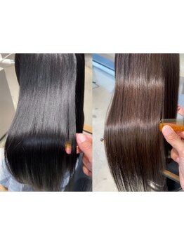 髪質改善/酸性ストレートで髪のクセを解消して、ツヤ感もUP♪ダメージレスで自然なストレートが叶う＊
