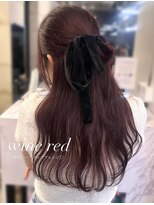 アリュウル 表参道 青山(Allure)&nbsp;大人可愛い艶カラー＊ワインレッド/ブリーチ無しカラー/秋色