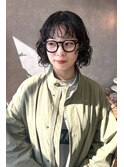 大人ボブくせ毛風パーマ 無造作パーマ大人かわいい小顔20代30代