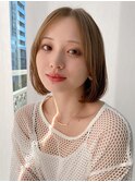 前髪 ネビージュ ボブルフ 黒髪 ワンレン 小顔 "