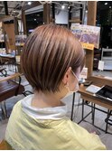 細めハイライト ラベンダーミルクティー ショートカット