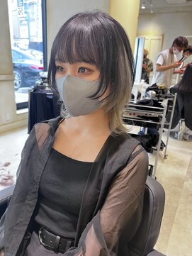 アソビセカンド 原宿(ASOBI 2nd) ネオウルフ　フェイクブラック　インナーカラーシルバー