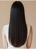 ストレートヘア 髪質改善 ツヤ髪 ロングヘア ブラック 縮毛矯正