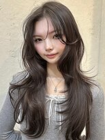 アンカーバイナチュラル(anchor by natural)&nbsp;韓国風/レイヤー/小顔/前髪カット/髪質改善/グレージュ/透明感