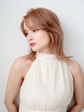 ナギ 門前仲町(Nagi) シースルーバング×柔らかベージュレイヤー