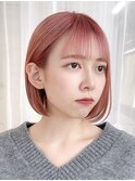 ベビーピンクタッセルボブ☆切りっぱなしボブ