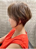 大人ショートボブ前下がりウェイト高め【岡本/芦屋/三宮】