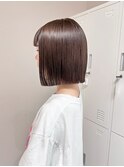切りっぱなしボブショートボブタッセルボブ縮毛矯正ストレート