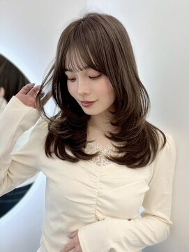 フォンズ(FONS) 透明感ショコラグレージュ/ロングレイヤー/ワンカール/表参道