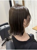 大船駅ワンカラーブリーチなしダブルカラーオリーブブラウン30代