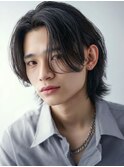 緩フェザーパーマ×ウルフカット◎無造作で外国人風に冬カラー