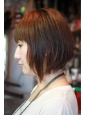 梅雨対策のニュアンス前下がりボブ