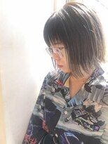 【lamp池袋】アッシュベージュ、シースルーボブ