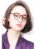 モニカ 西宮北口(Monica)&nbsp;大人かわいい伸ばしかけグレージュナチュラルボブ