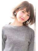 ダスティ、ウォームオレンジュ、ホワイトブロンドヘア
