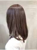 グレーベージュ/レイヤーロング/アッシュ