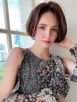 アフロート エル 錦糸町(AFLOAT L)&nbsp;大人可愛い/シースルー/前髪/小顔/マロンベージュ/Aラインボブ