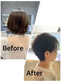 20代30代40代☆ボブからハンサムショート☆ウザバングでこなれ感