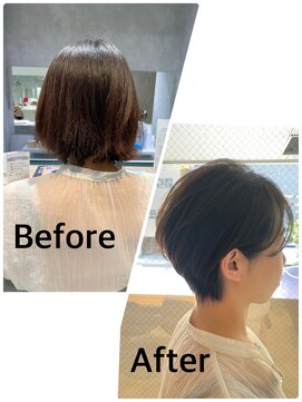 アイディール 心斎橋店(:ideal) 20代30代40代☆ボブからハンサムショート☆ウザバングでこなれ感