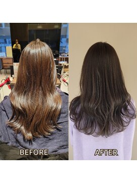 アフロート ギンザ(AFLOAT GINZA) 30代40代50代◎垢抜けマイナス3歳 暗髪カラー