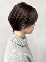 ミュラ(mulah)&nbsp;大人かわいい丸みショート＊艶感シアーカラーアッシュブラウン