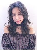 無造作ロングヘア_ショコラアッシュヘルシースタイル_28767