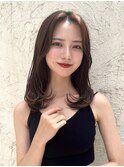 韓国前髪顔周りロング×インナーグレージュ[心斎橋/髪質改善]