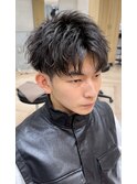 刈り上げ無造作コンマアップバングマッシュ