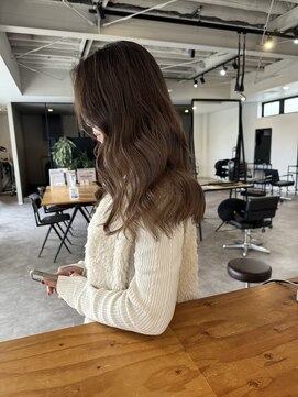 ナンバー(number+) 20代30代40代大人可愛いショコラグレージュダブルカラー